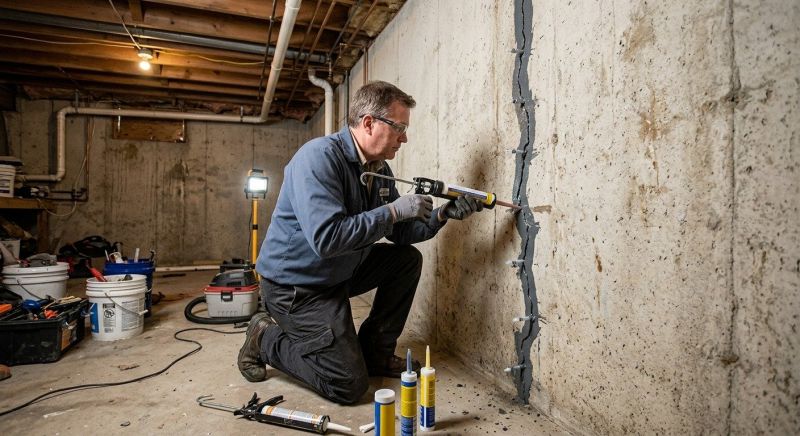Basement Crack Repair in Pinckney, MI