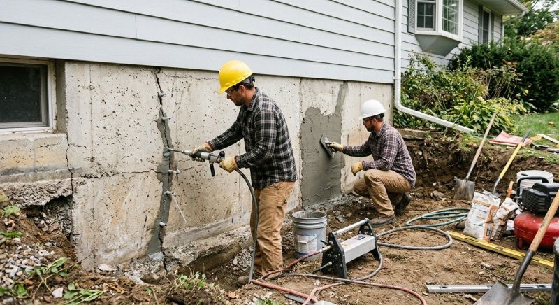 Basement Foundation Repair in Chelsea, MI