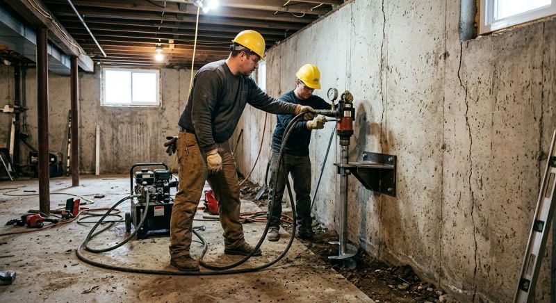 Basement Stabilization in Pinckney, MI