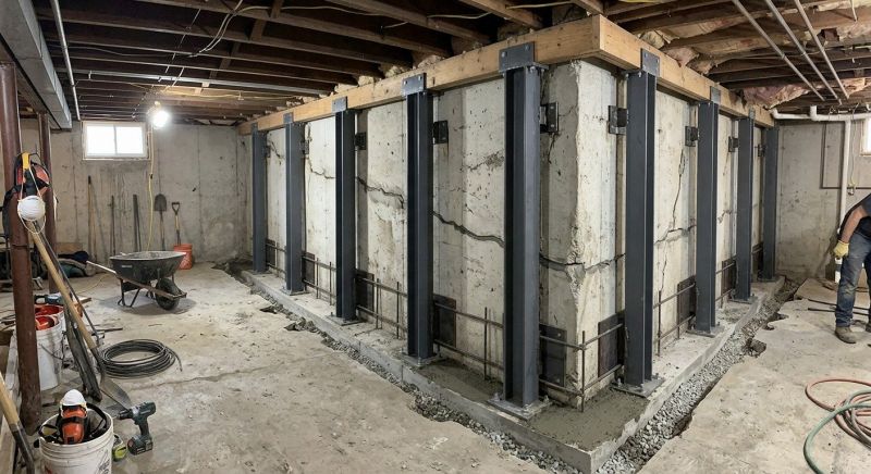Basement Stabilization in Pinckney, MI