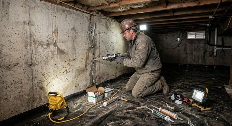 Cracked Foundation Repair in Hartland, MI