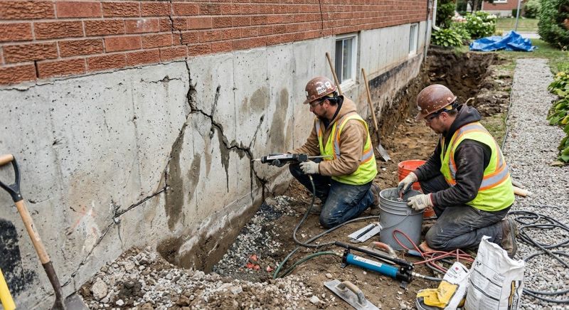 Cracked Foundation Repair in Livingston County, MI