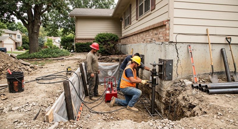 Cracked Foundation Repair in Novi, MI