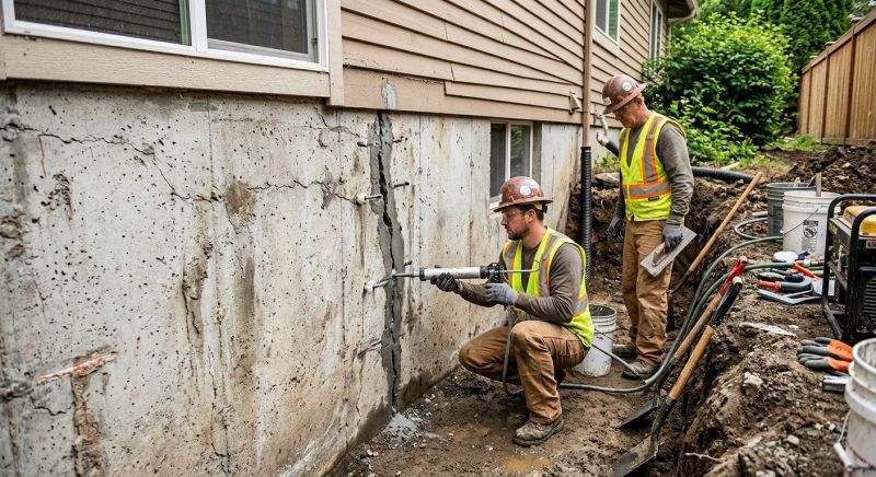 Cracked Foundation Repair in Novi, MI