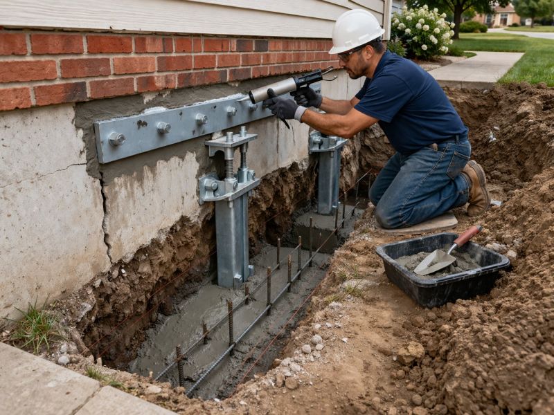 Exterior Foundation Repair in Pinckney, MI