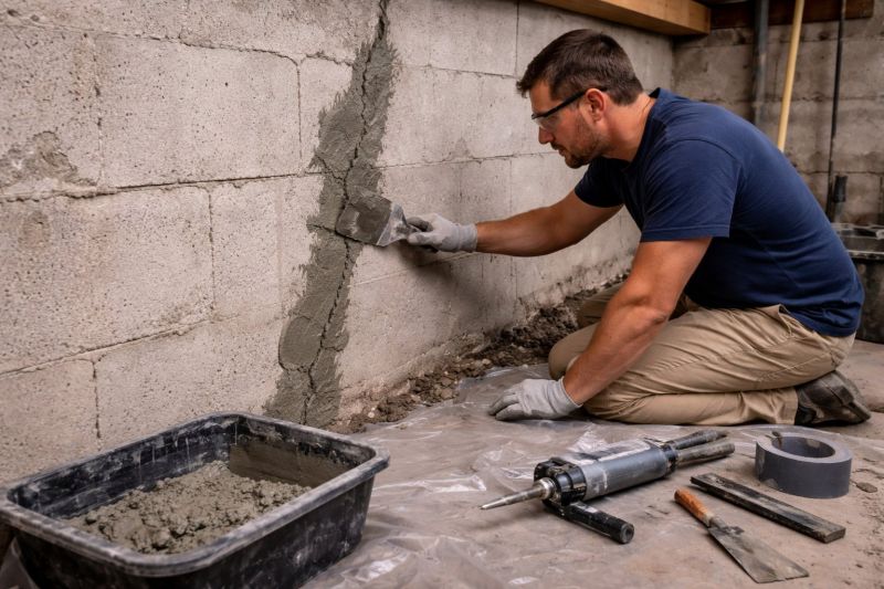 Foundation Crack Repair in Northville, MI