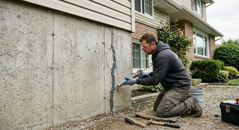Foundation Crack Sealing in Pinckney, MI