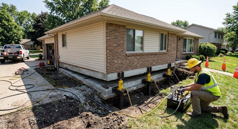 Foundation Lifting in Livingston County, MI
