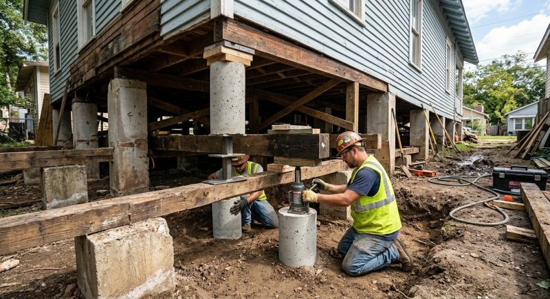 Foundation Pier Repair in Pinckney, MI