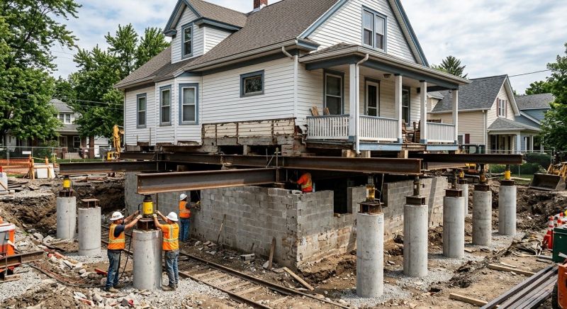 Foundation Raising in Grass Lake, MI