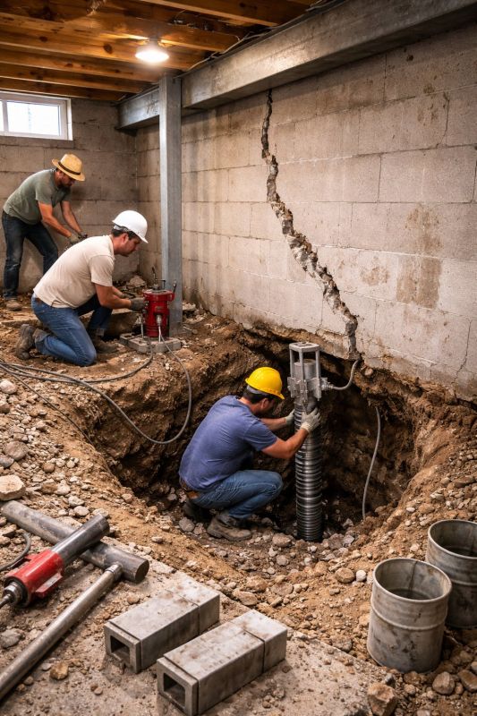 Foundation Structural Repair in Highland, MI