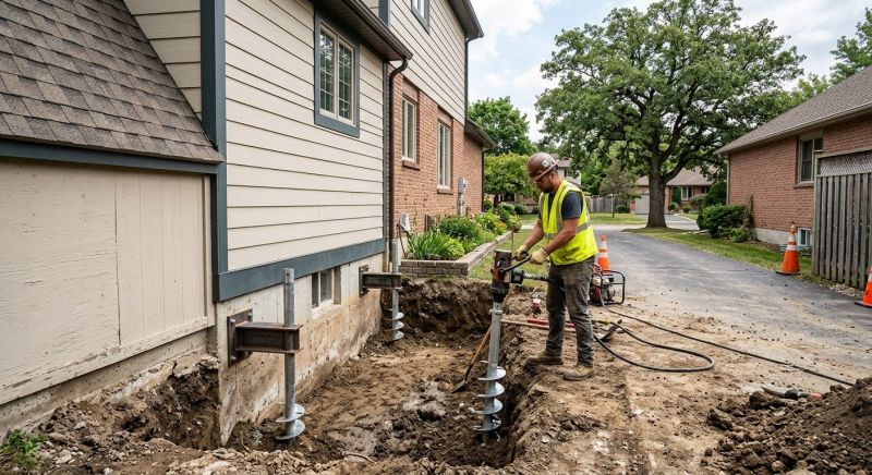 Helical Piers Installation in Pinckney, MI