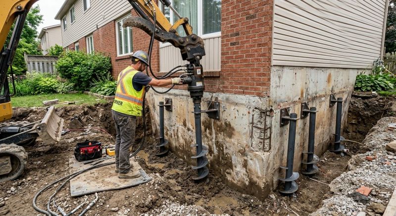 Helical Piers Installation in Pinckney, MI