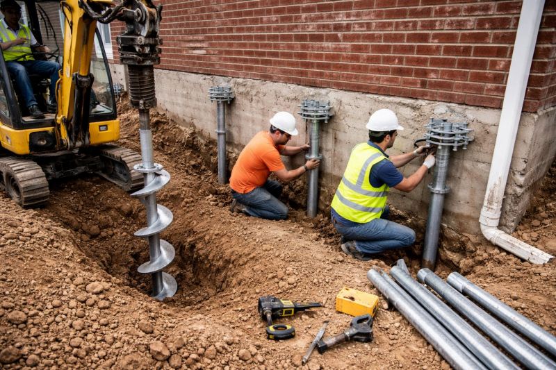 Helical Piers Installation in Pinckney, MI
