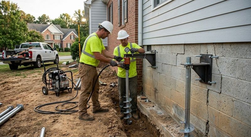 Helical Piers Installation in Pinckney, MI
