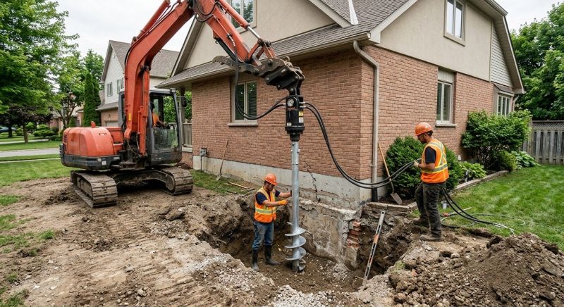 Helical Pile Installation in Pinckney, MI