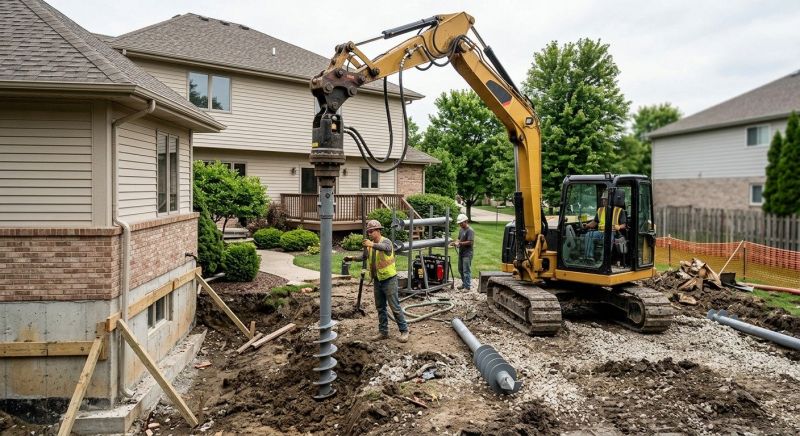 Helical Pile Installation in Pinckney, MI