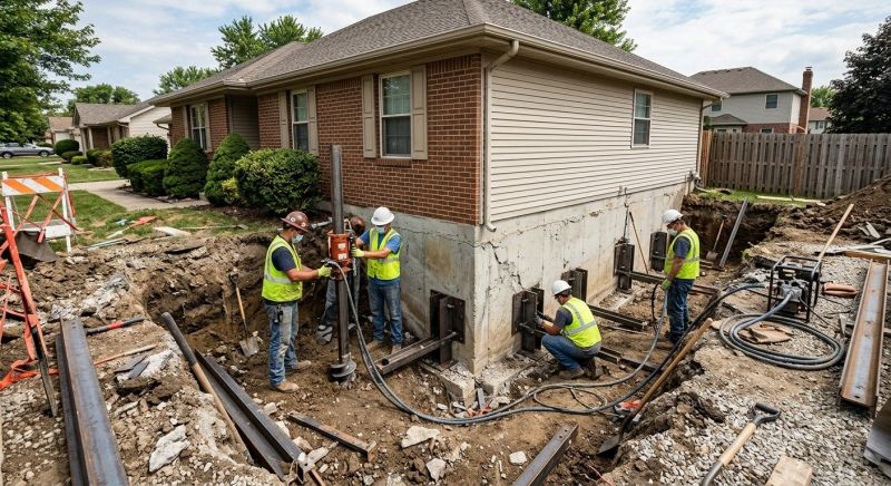 House Foundation Repair in Hartland, MI
