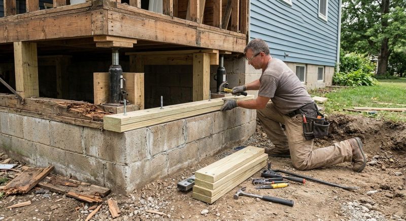 House Foundation Repair in Saline, MI