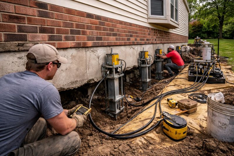 Settling Foundation Service in Livingston County, MI