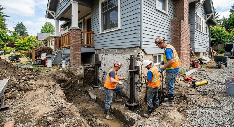 Sinking Foundation Repair in Brighton, MI