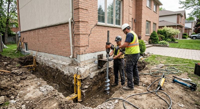 Sinking Foundation Repair in Dexter, MI