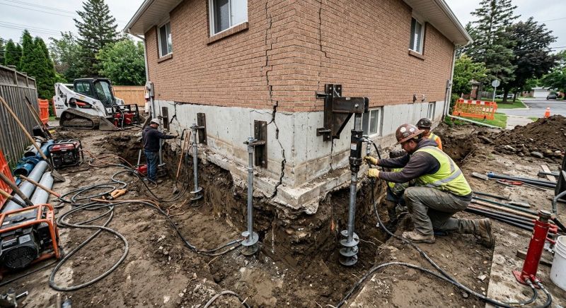 Sinking Foundation Repair in Wixom, MI