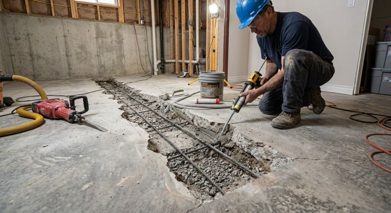 Slab Foundation Repair in Pinckney, MI